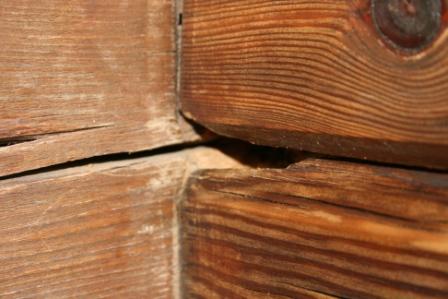 Bild zum BAU-Forumsbeitrag: Faule Stellen bei den Eckverkämmungen eines Blockbohlenhauses im Forum Holzschutz, Holzschäden, Holzsanierung