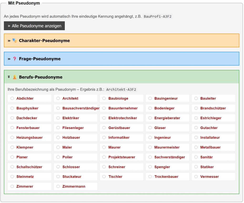 BAU.DE / BAU-Forum: 3. Bild zu Frage "Pseudonyme für Antwortengeber: BauSokrates und die KI-Task-Force im Bauforum" im BAU-Forum "Das Forum über unsere Foren - Anregungen, Kritik, Vorschläge für neue Foren etc."