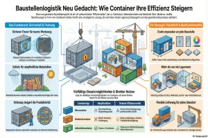 Baustellenlogistik neu gedacht: Wie mobile Rauml&ouml;sungen den Bauprozess optimieren - Bild: BauKI / BAU.DE