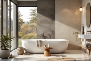 Die besten Tipps für die Planung einer freistehenden Badewanne im Badezimmer - Bild: BauKI / BAU.DE